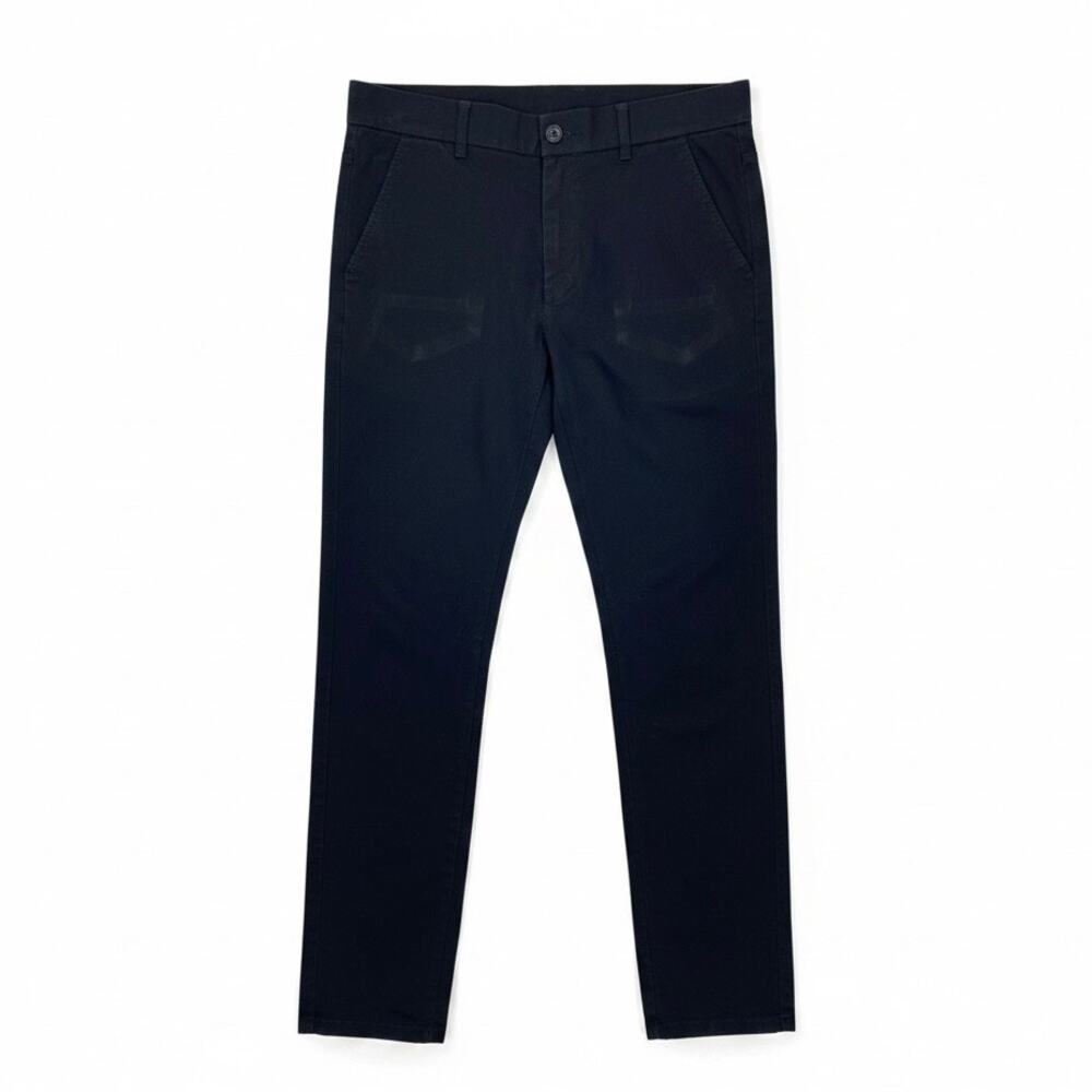 PLAID & PLAIN Men's CHINO PANTS Black SKINNY FIT Size 32x32